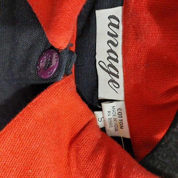 Vintage Anage Black Hot Air Balloons Button Down Jacket Sequins Patchwork 80s S - Picture 13 of 14